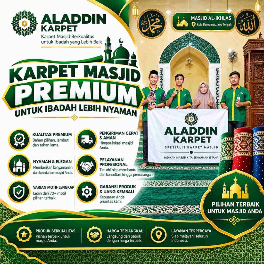 Karpet Sajadah Masjid Kediri Untuk Ruang Ibadah Nyaman